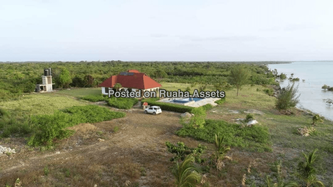First line Beach plot for sale at Zanzibar Michamvi 