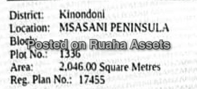 2046 Sqm Plot for Joint venture Masaki
