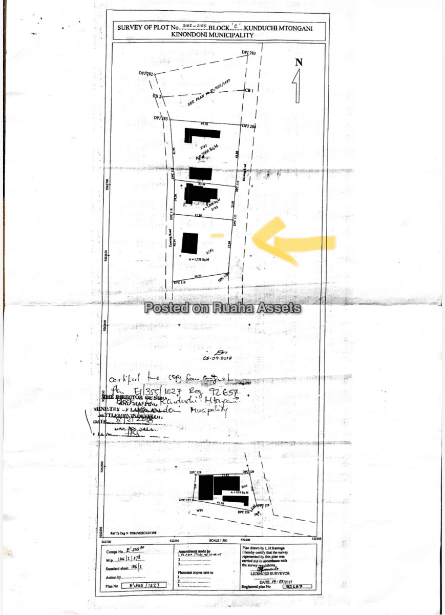 Land and Plot for Sale-Kunduchi pharmacy & Cosmetics Mtongani, bahari Mtongani, Amani Road, Dar es Salaam, Tanzania