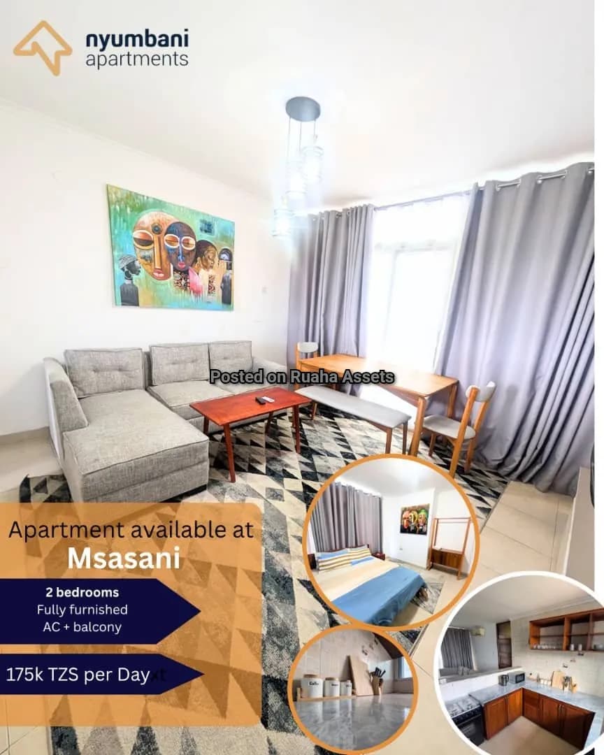 2 bedroom Air BNB for rent at Msasani