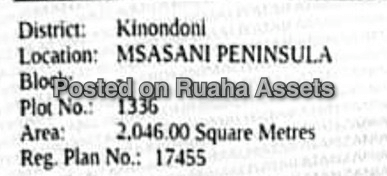 2046 Sqm Plot for Joint venture Masaki image 1