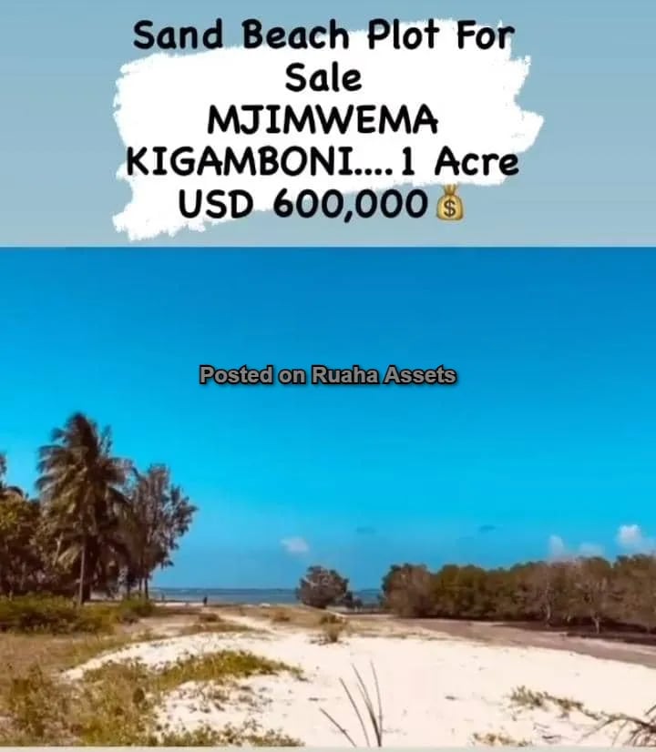 Beach Front Plot for Sale at Mjimwema, Kigamboni image 1