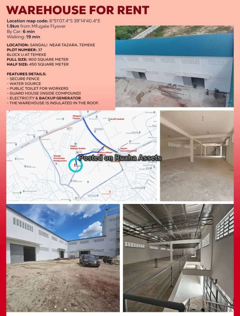 Warehouse for Rent at Sandali Tazara image 1